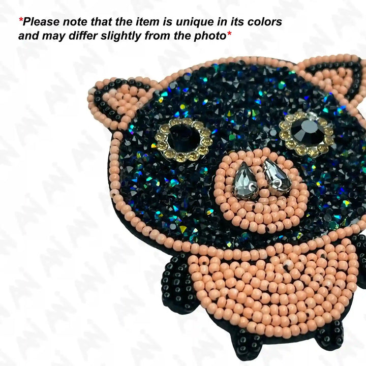 Beaded Pig Face Patch