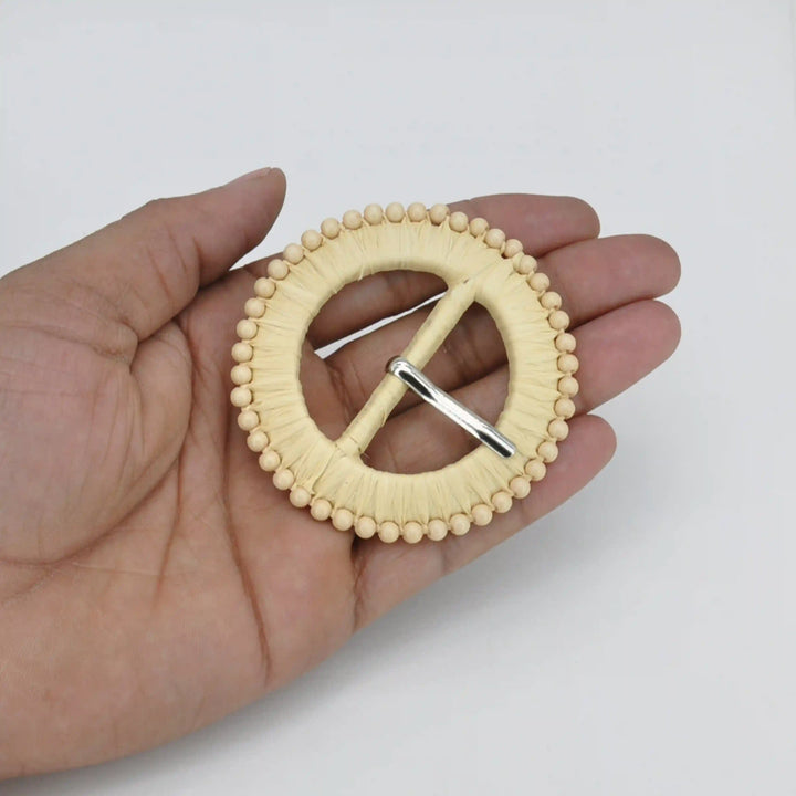 Artisan Boho Aesthetic Raffia Buckle