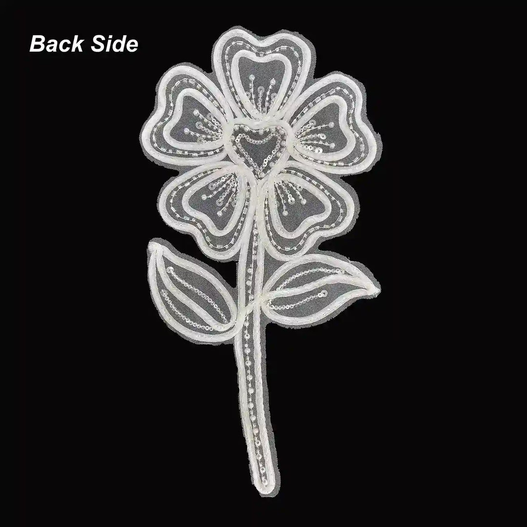 Luxury Sunflower Beaded Botanical Appliqué