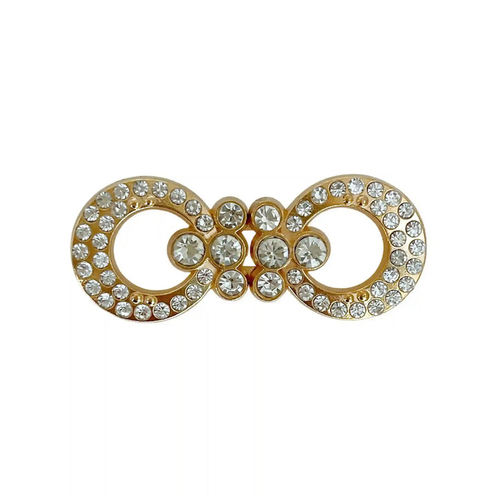 Rhinestone-Paved Infinity Frog Buttons
