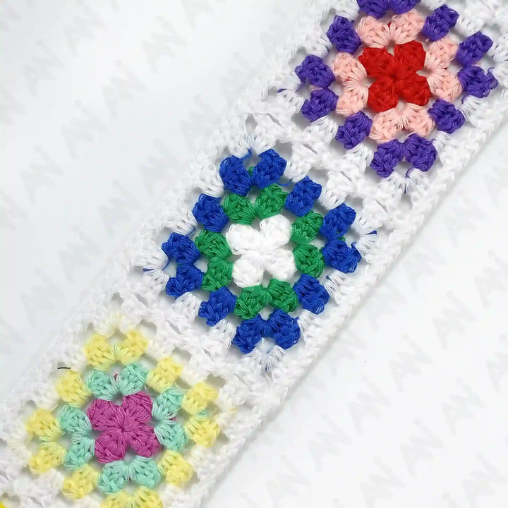 Multicolor Color-block Crochet Lace | 2 Meter