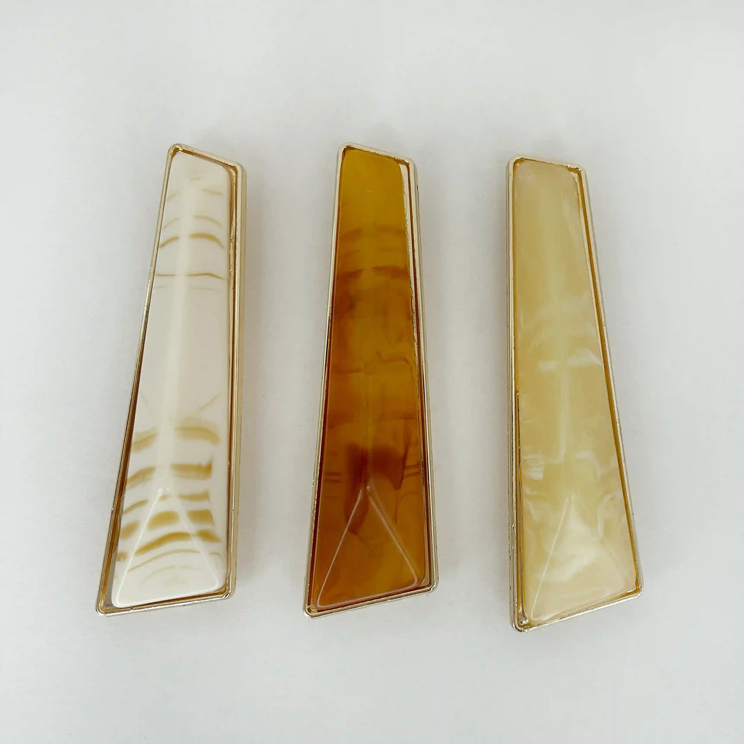 Marble Trapezoid Gold Buckle