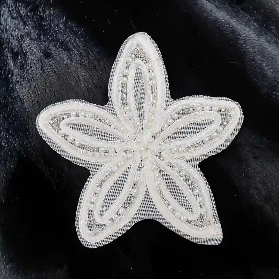 Double Daisy Beaded Organza Stem
