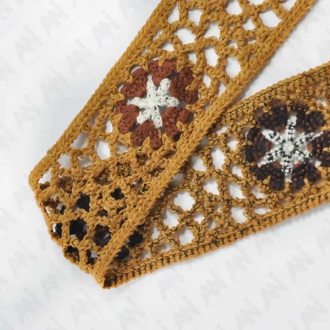 Crochet Floral Motif Lace Trim | 2 Meter