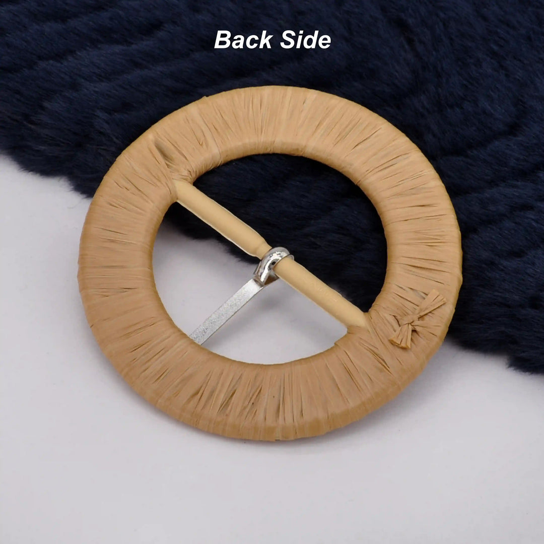 Woven Chain Raffia Buckle