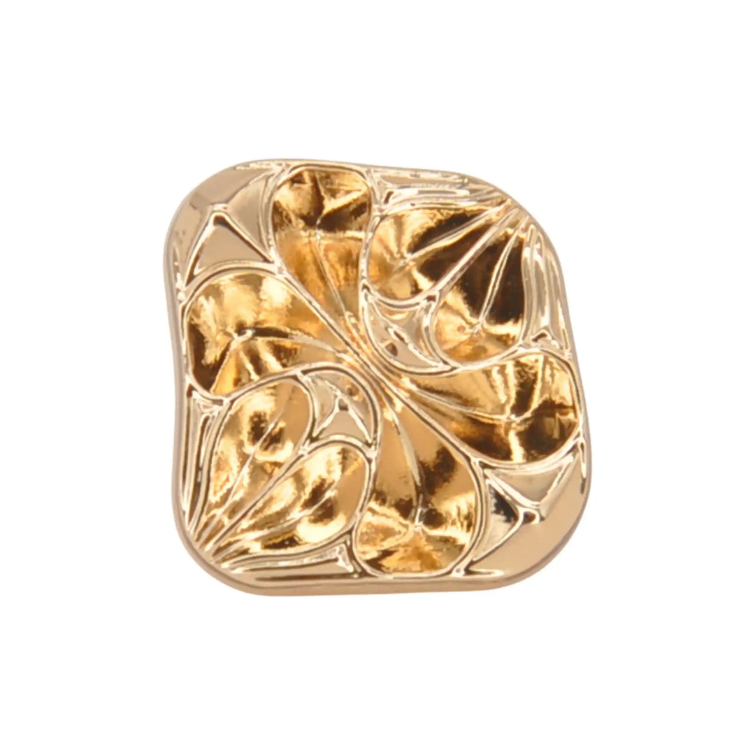 Hammered Wave Square Metal Button | 13mm(20L)