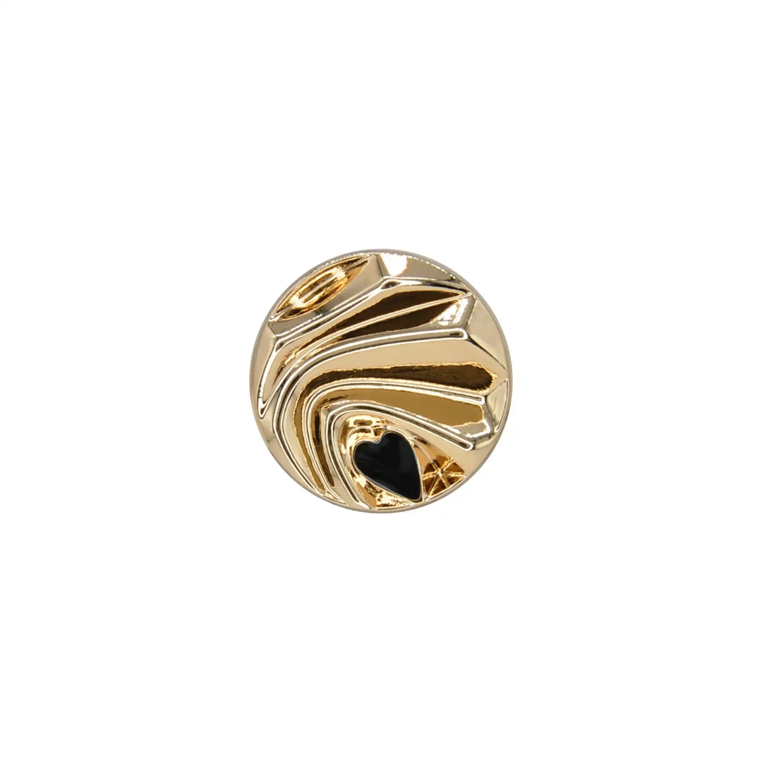 Abstract Wave Designed Metal Button | 18mm (28L), 20mm (32L) & 25mm (40L)