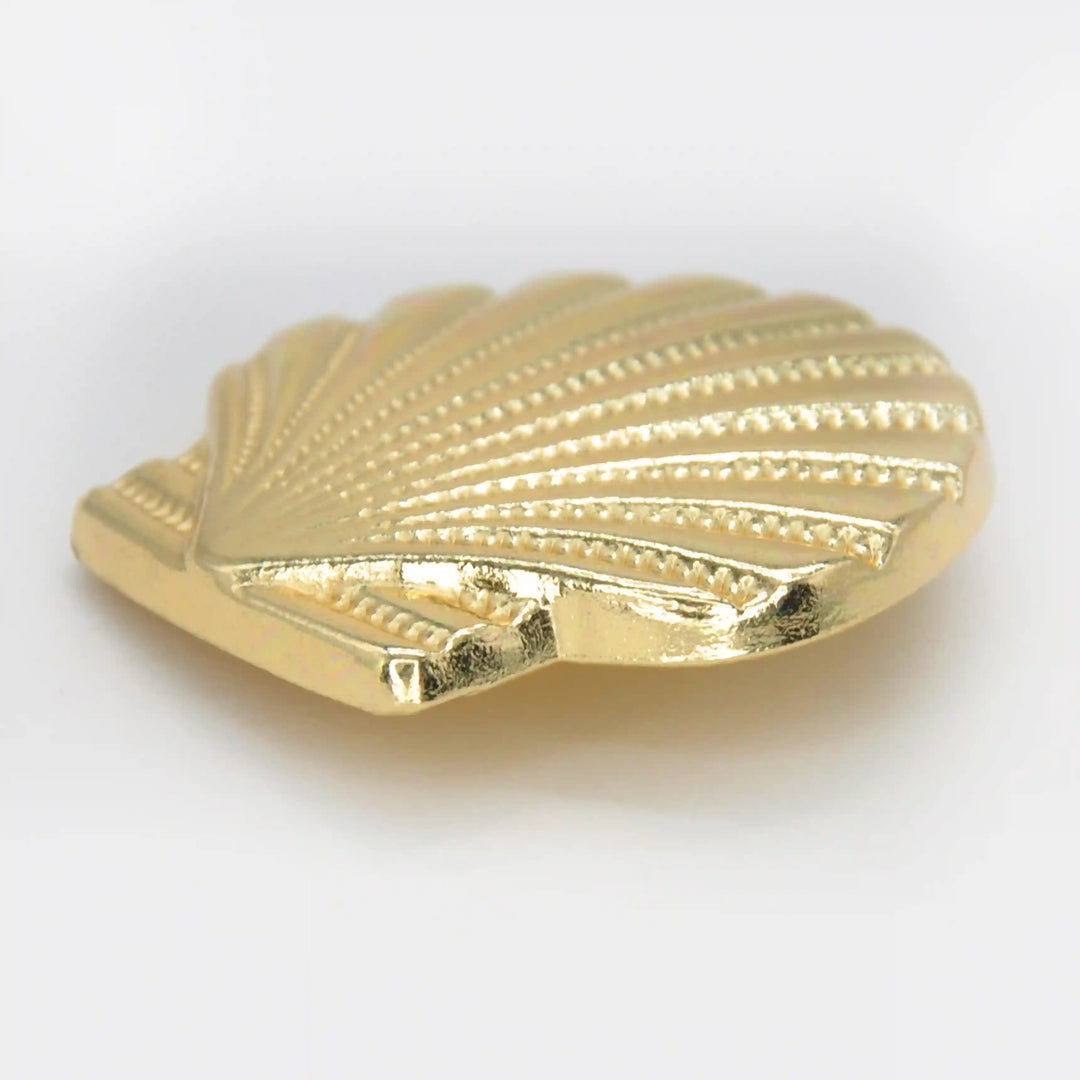 Scallop Sea Shell Metal Buttons | 50mm(80L)