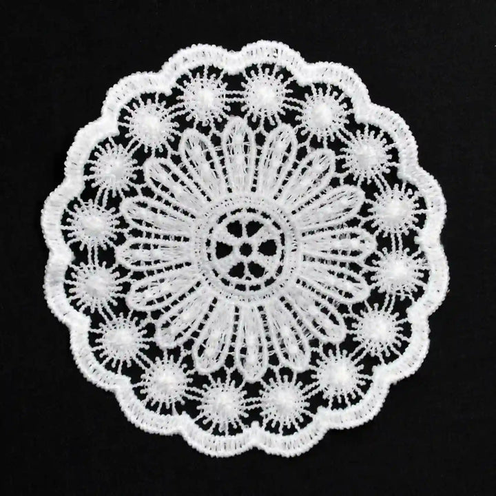 Elegant Floral Spun Poly Sew Patch