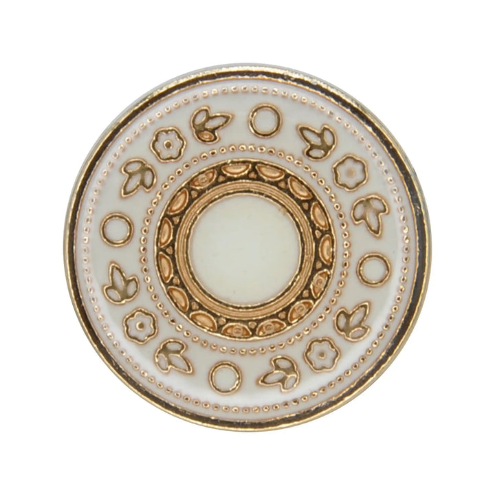 Ivory Gold Metal Button | 18mm (28L) & 21mm (34L)