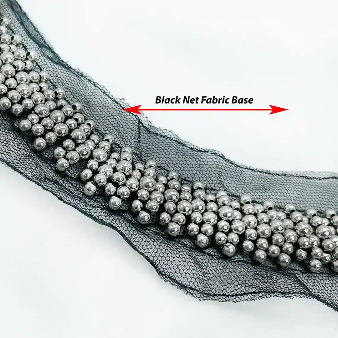 Casual Style Beaded Scoop Neckline