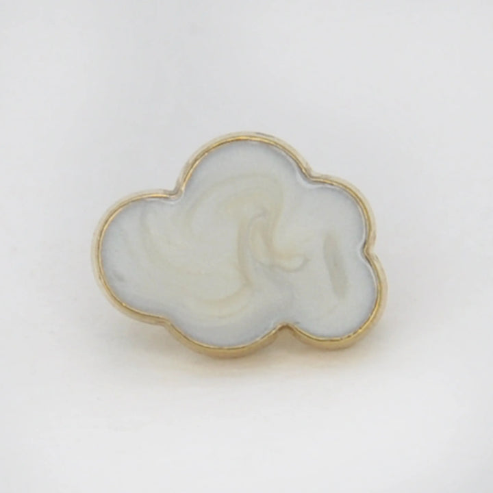 Cloud Shape Designer Metal Button | 13mm (20L)