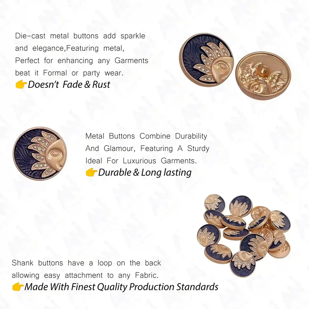 Sun Inspire Metal Buttons