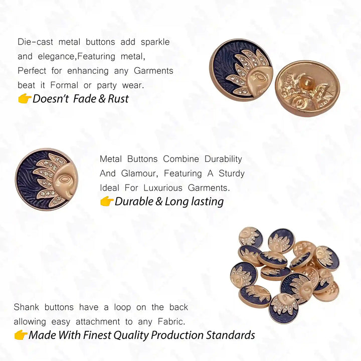 Sun Inspire Metal Buttons