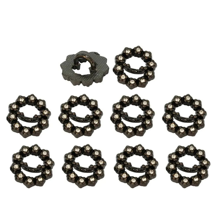 Shimmering Starburst Diamond Metal Buttons