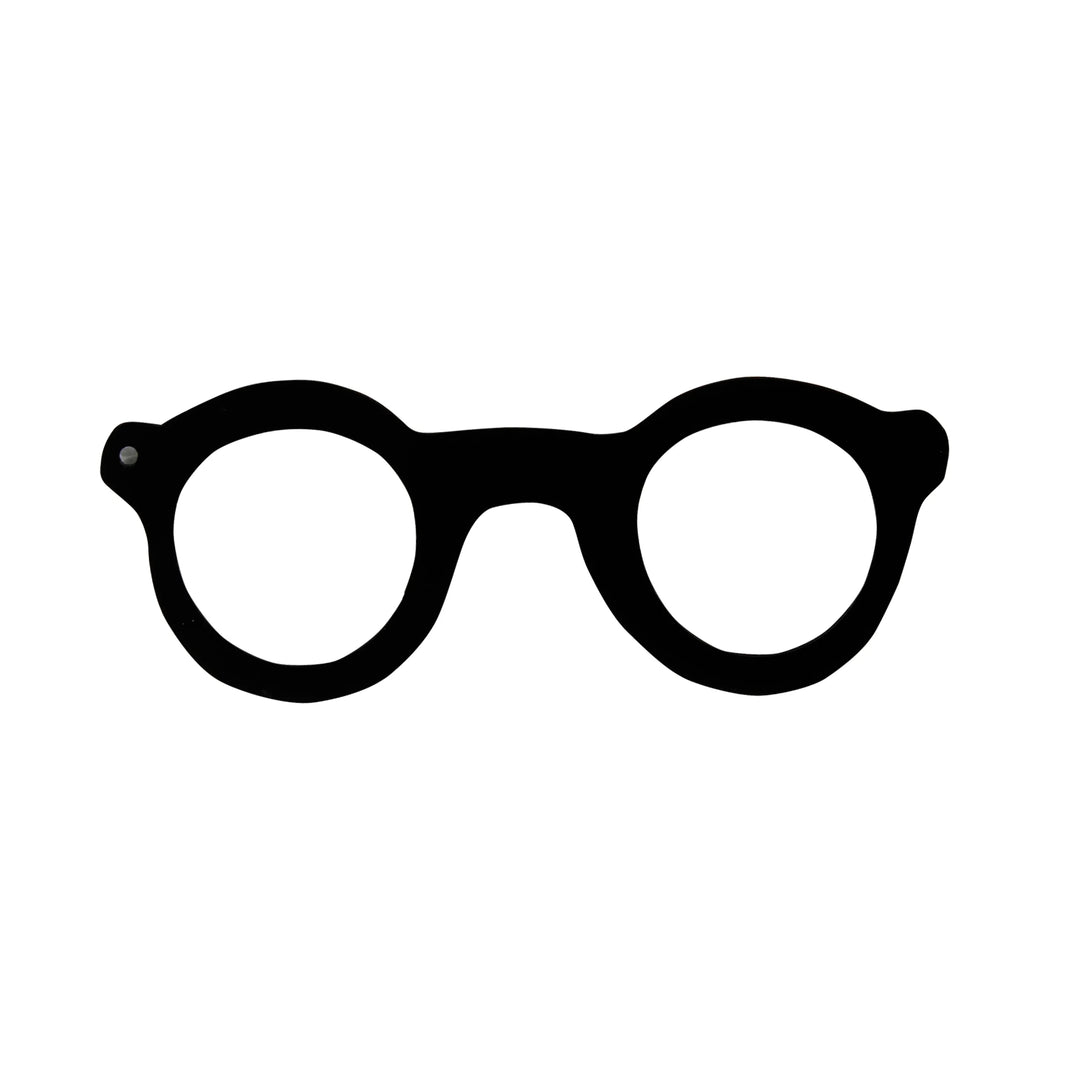 Round Glasses Frame Brooch Pin