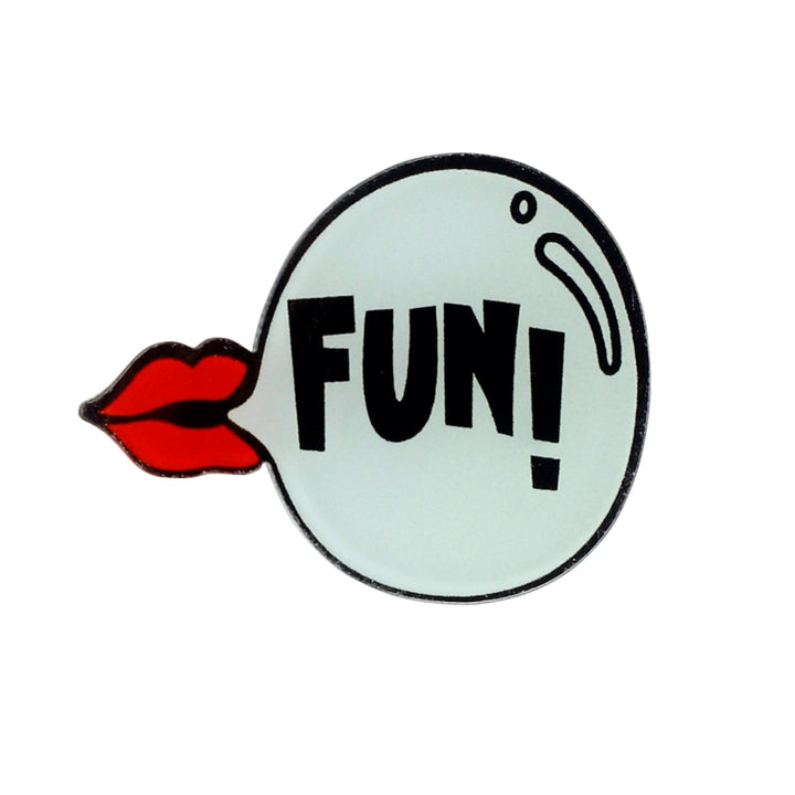 Lips & FUN! Bubble Brooch