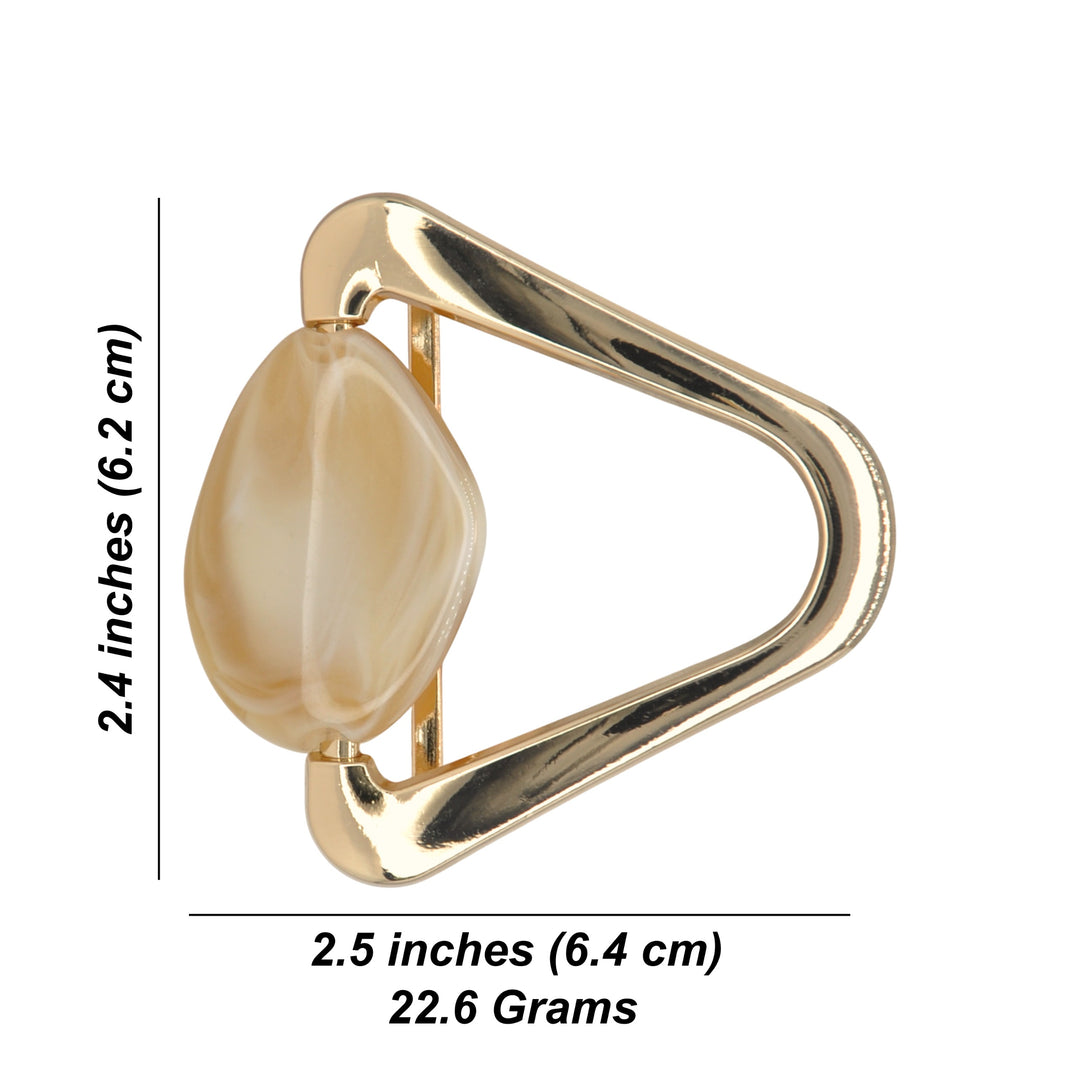 Golden Loop Stone Metal Buckle | 64mm
