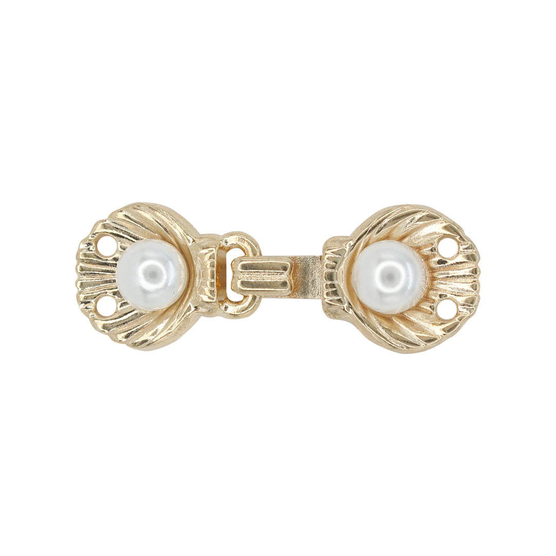 Elegant Style Metal Pearl Button