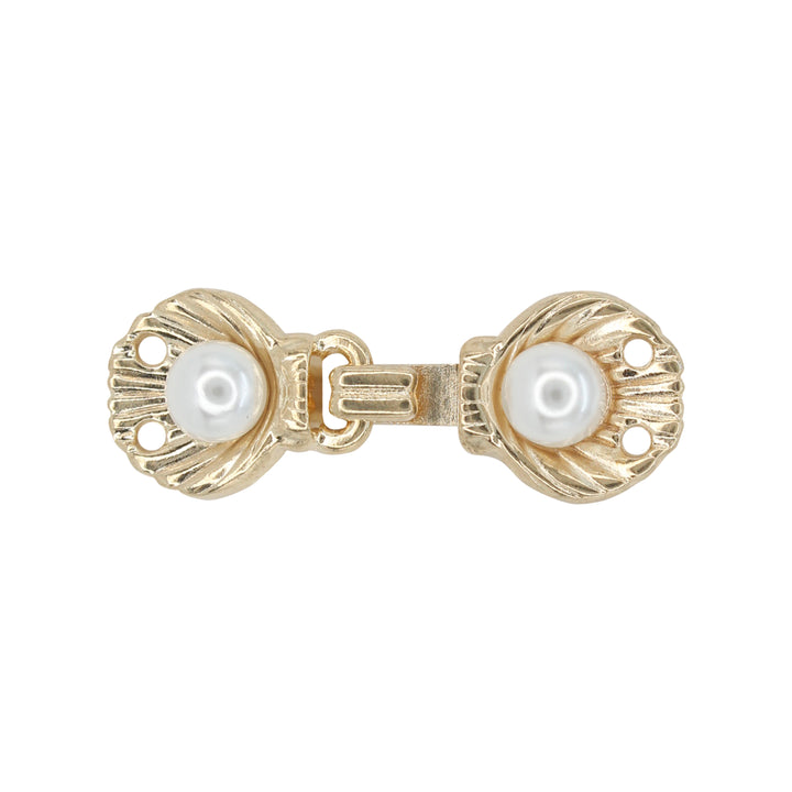 Elegant Style Metal Pearl Button