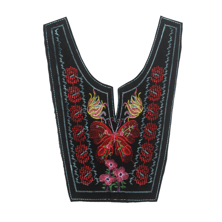 U Shape Butterfly Floral Ethnic Neckline