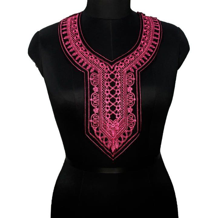 Pink and Black Contrast Neckline