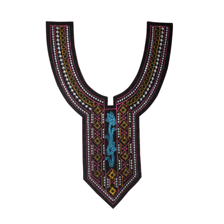 Art-Inspired Round Neck Applique