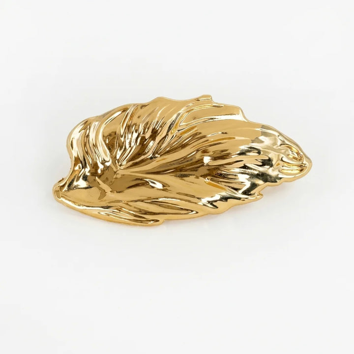 Textured Gold Leaf Adjustable Metal Buckle