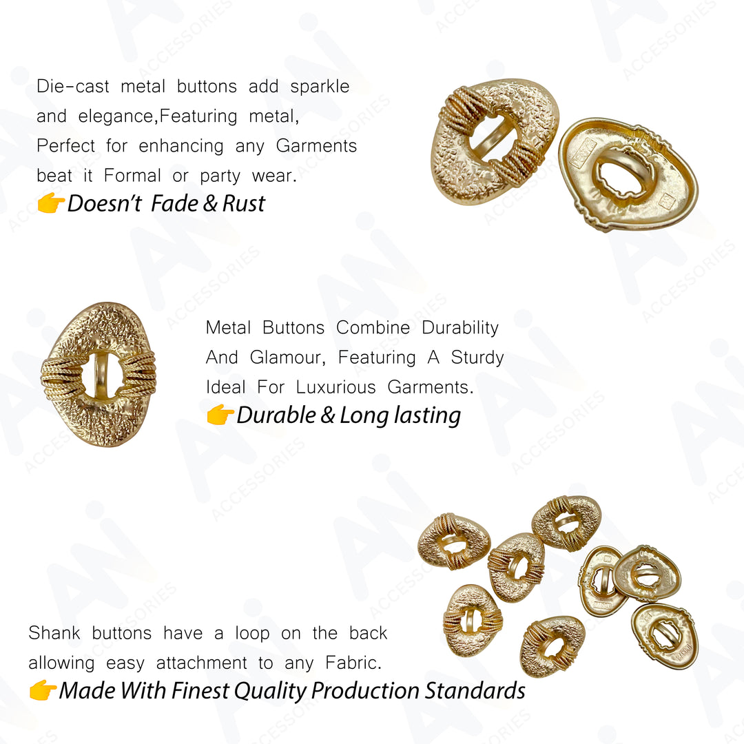 Rope Design Metal Button for DIY Projects