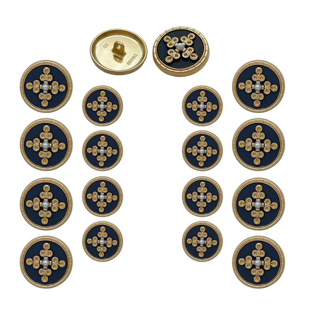 Elegant Pearl Metal Buttons for Clothing