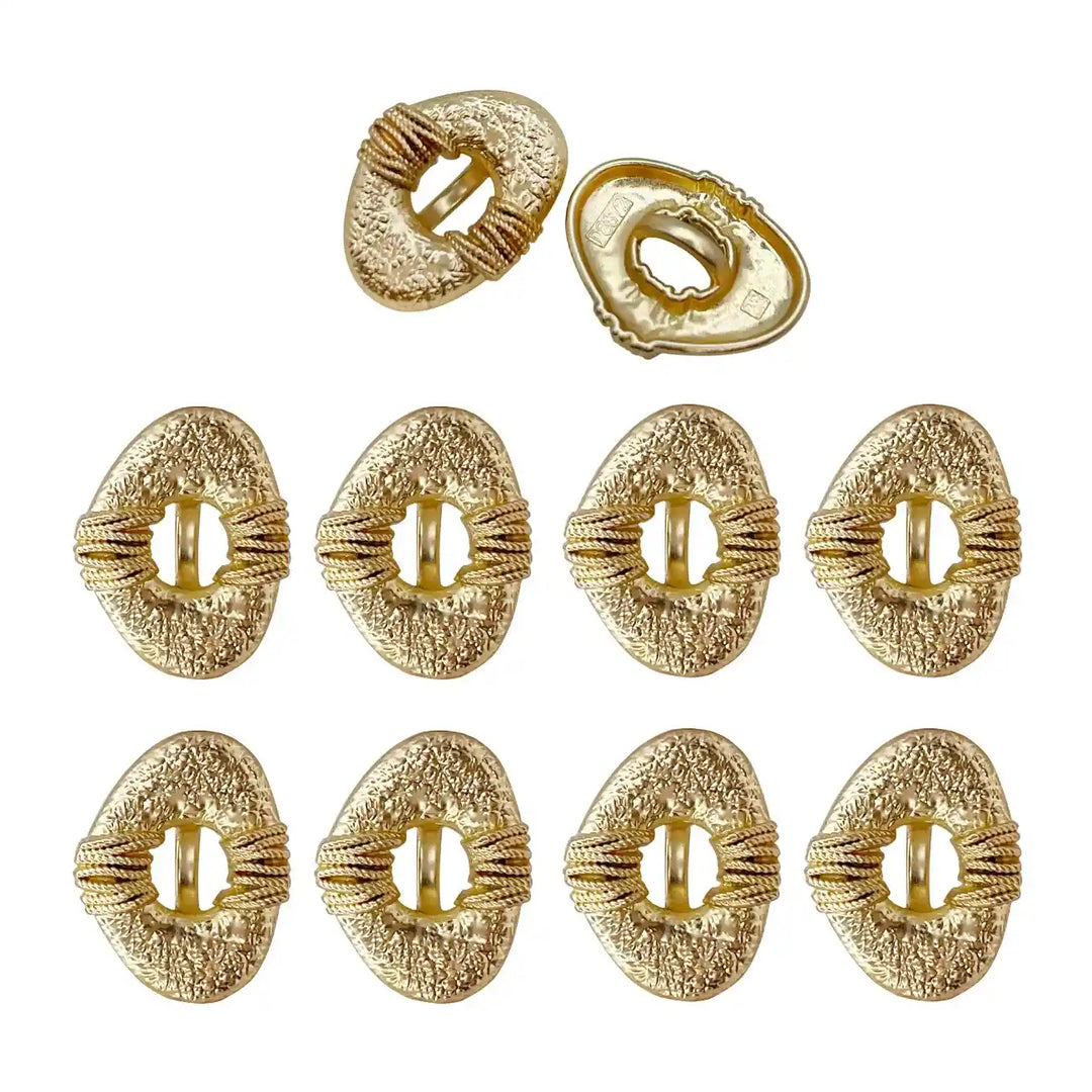 Rope Design Metal Button for DIY Projects | 18mm(28L) & 23mm(36L)