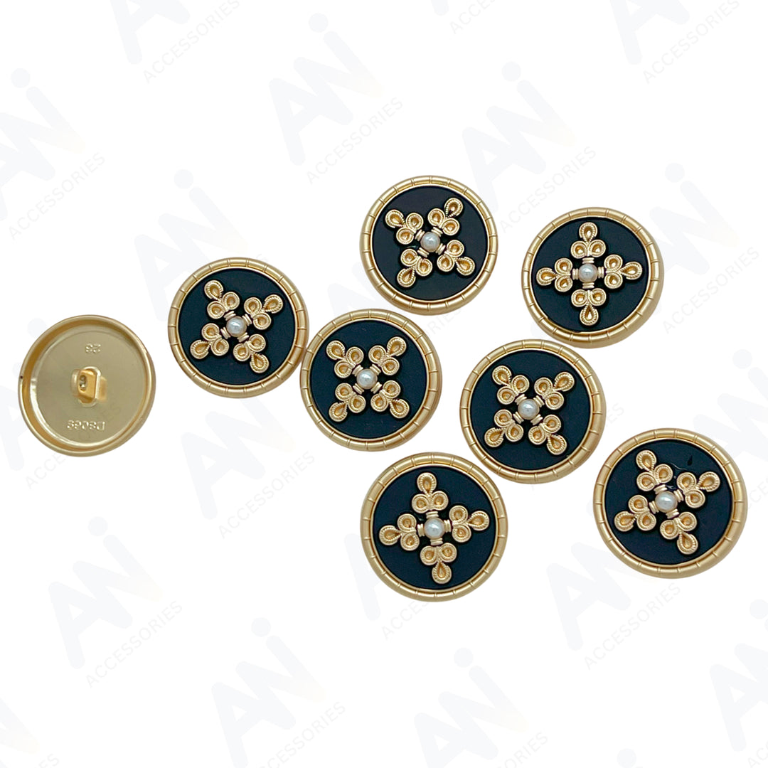 Elegant Pearl Metal Buttons for Clothing