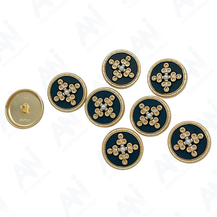 Elegant Pearl Metal Buttons for Clothing