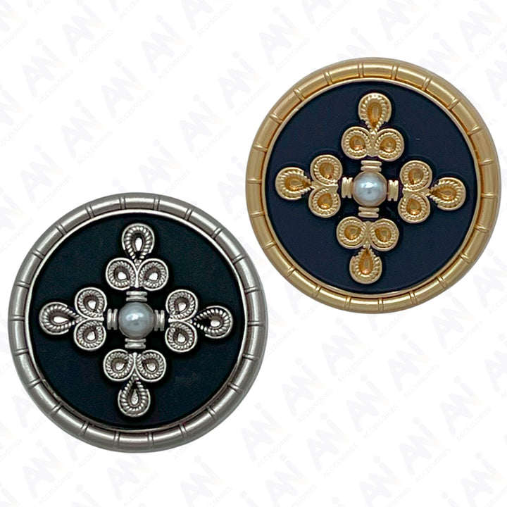 Elegant Pearl Metal Buttons for Clothing