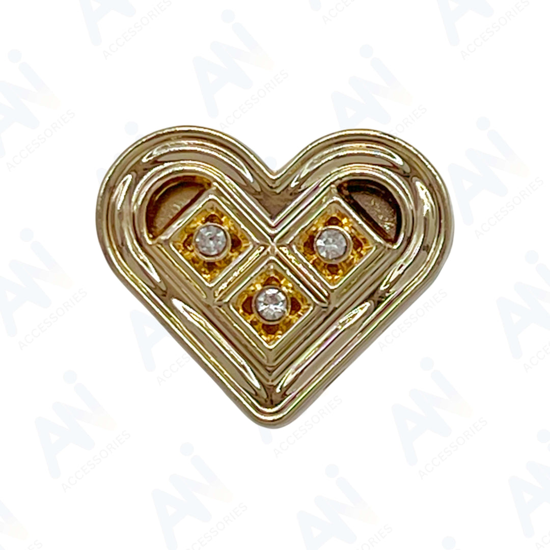 Decorative Heart Button for Crafts