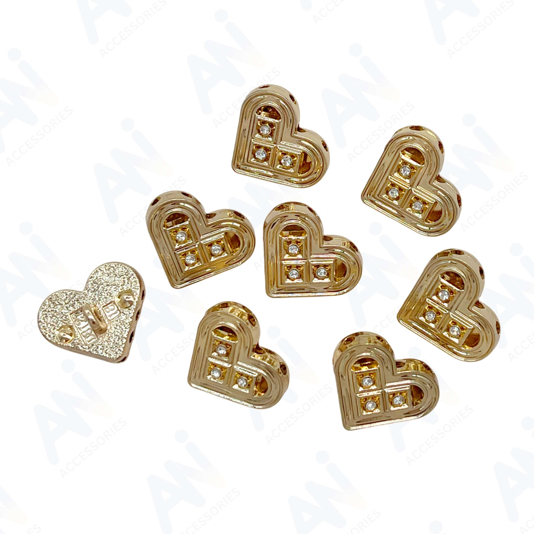 Decorative Heart Button for Crafts