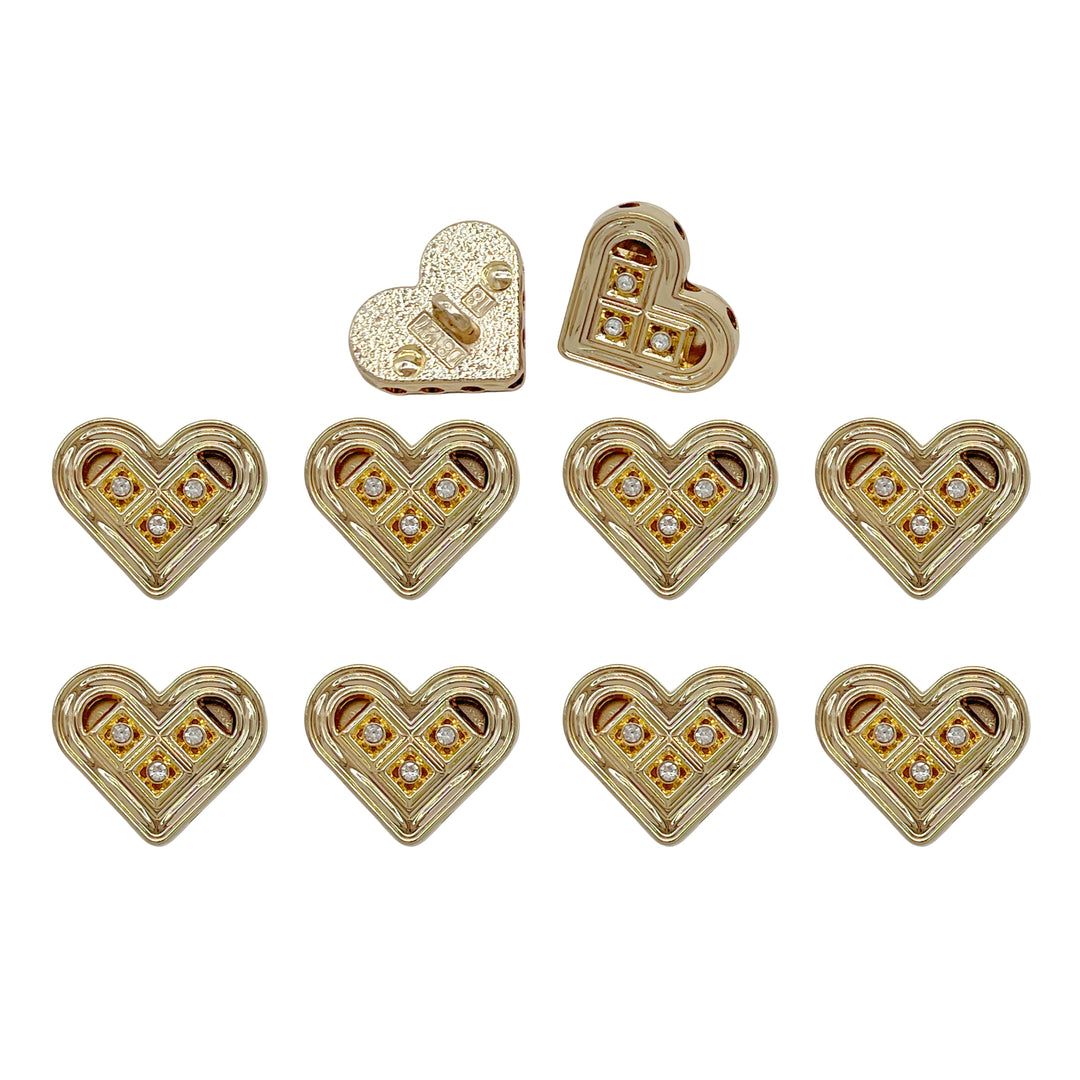 Decorative Heart Button for Crafts