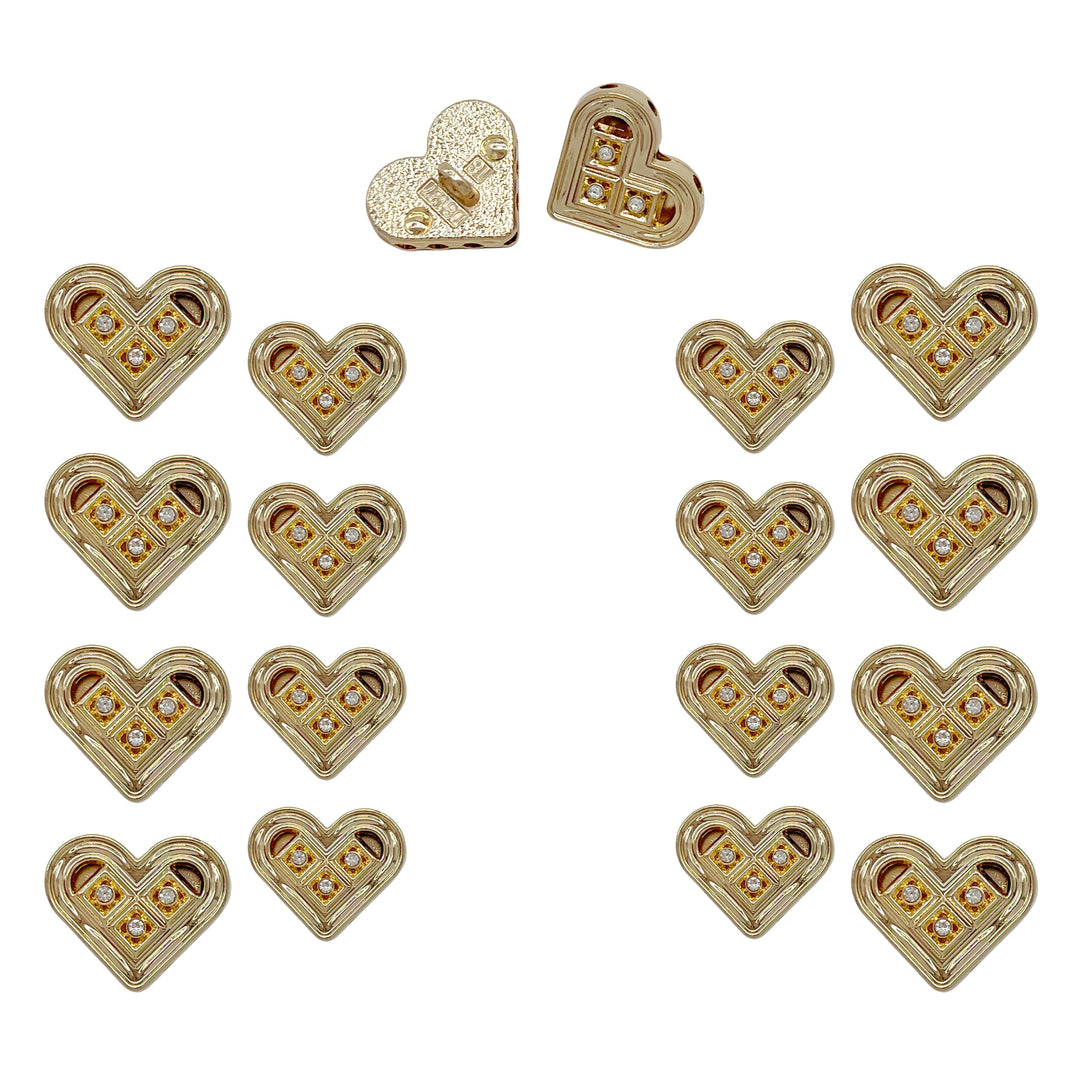 Decorative Heart Button for Crafts