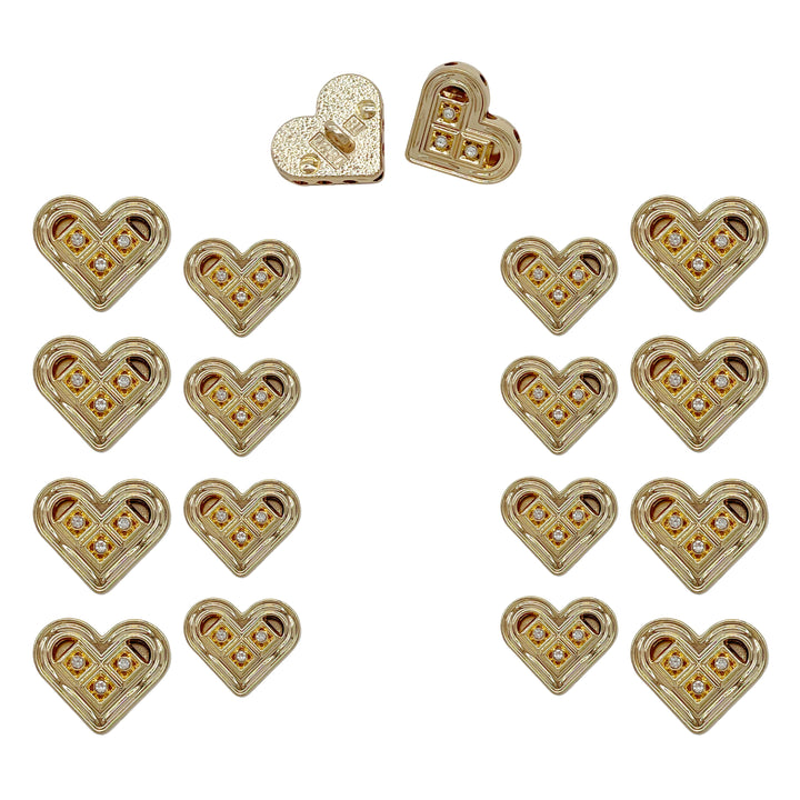 Decorative Heart Button for Crafts