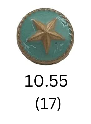 Round 3D Starfish Shank Button with Turquoise Epoxy Enamel Design