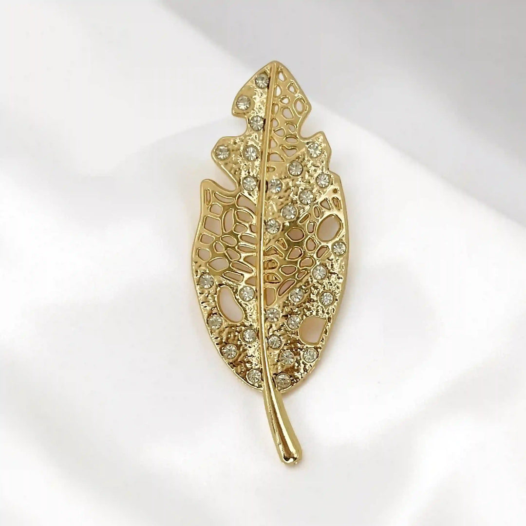 Leaf Style Metal Brooch