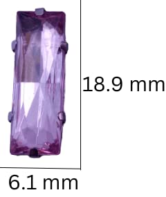 Light Purple Rectangular Glass Beads