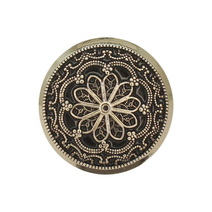 Gold and Black Floral Buttons