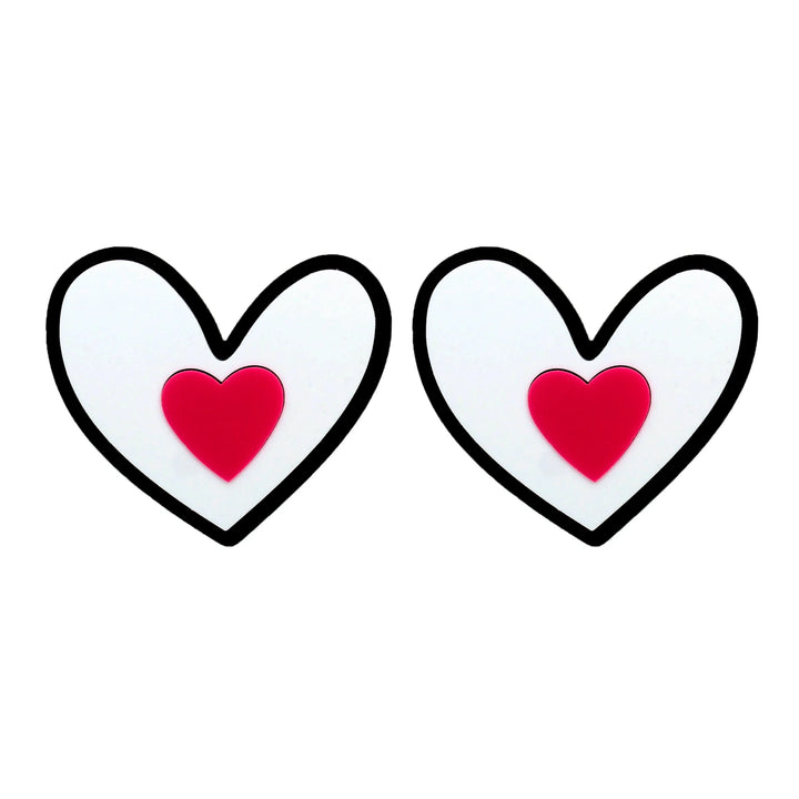 Acrylic Heart Brooch Pins