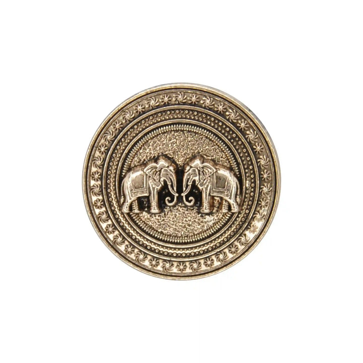 Confronted Elephant Design Metal Buttons | 18mm & 23mm