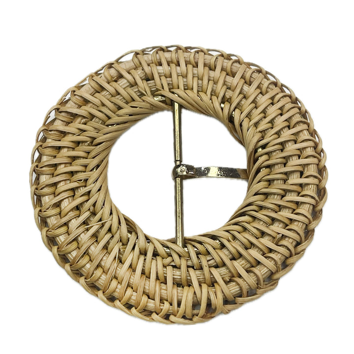 Prong Rattan Circle Buckle for Clothing Accessories