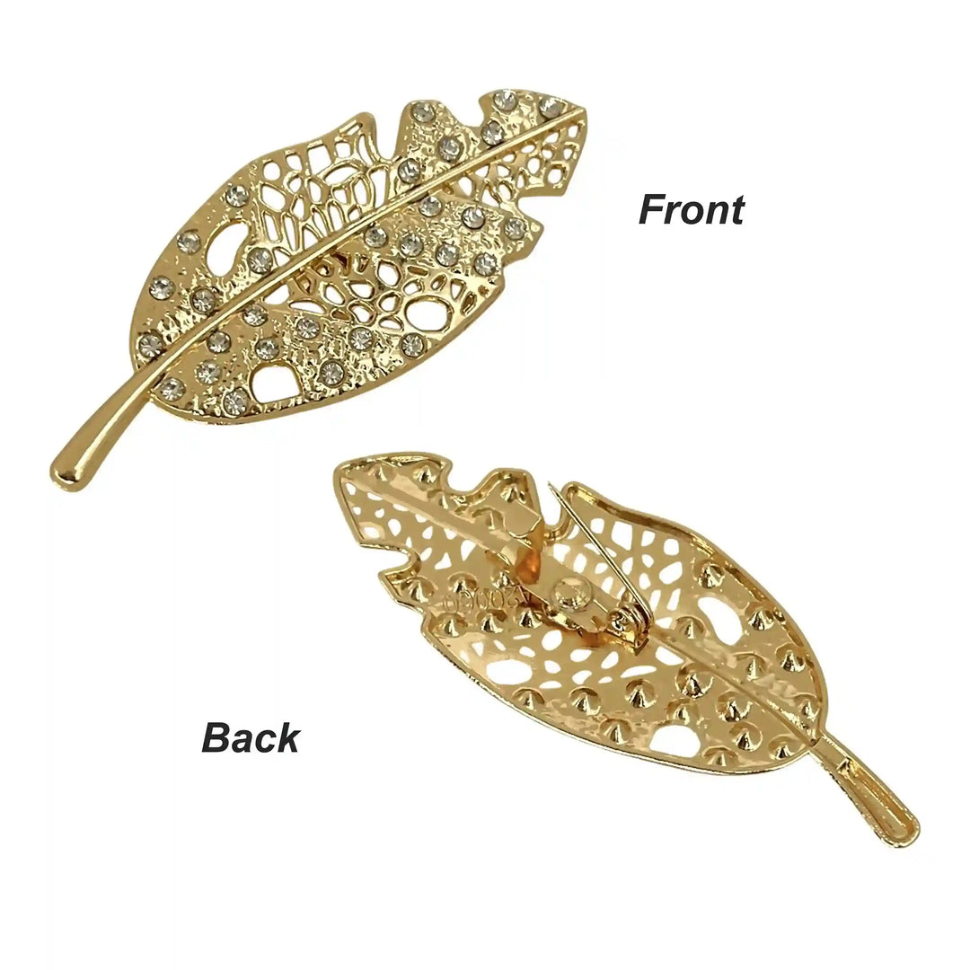 Leaf Style Metal Brooch