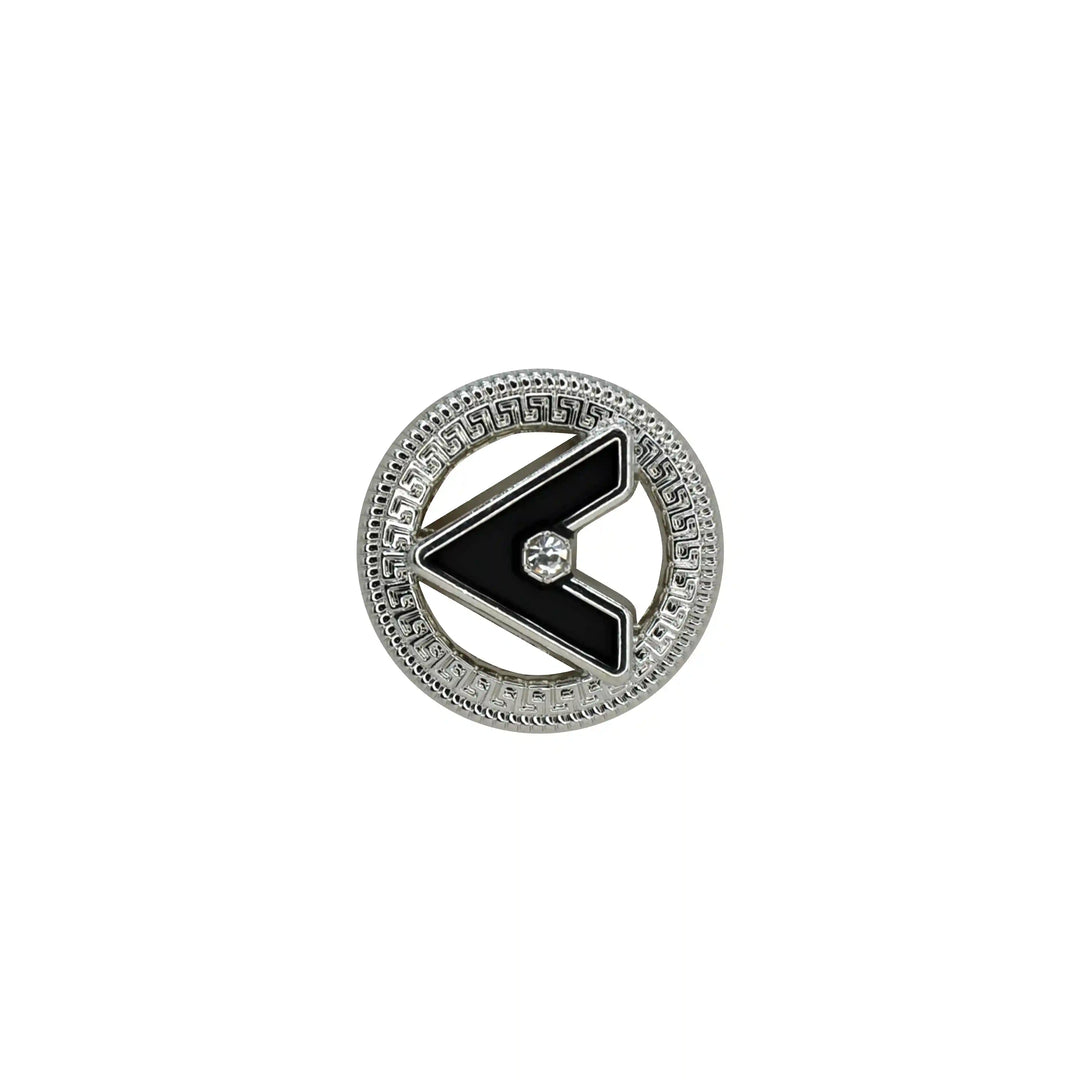 Letter V Metal Buttons | 18mm (28L), 20mm (31L) & 23mm (36L)