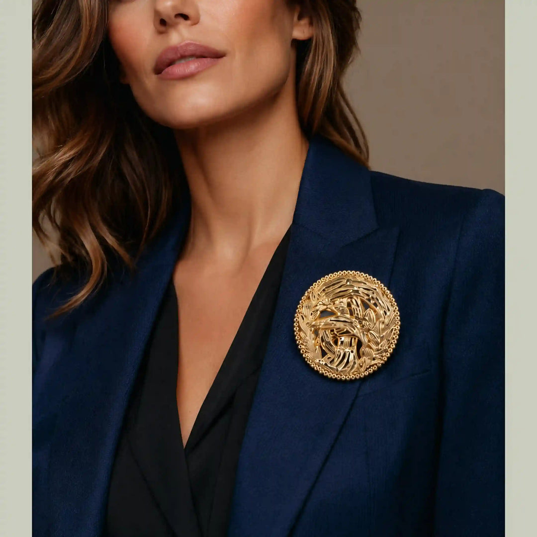 Decorative Safety Pin Brooch