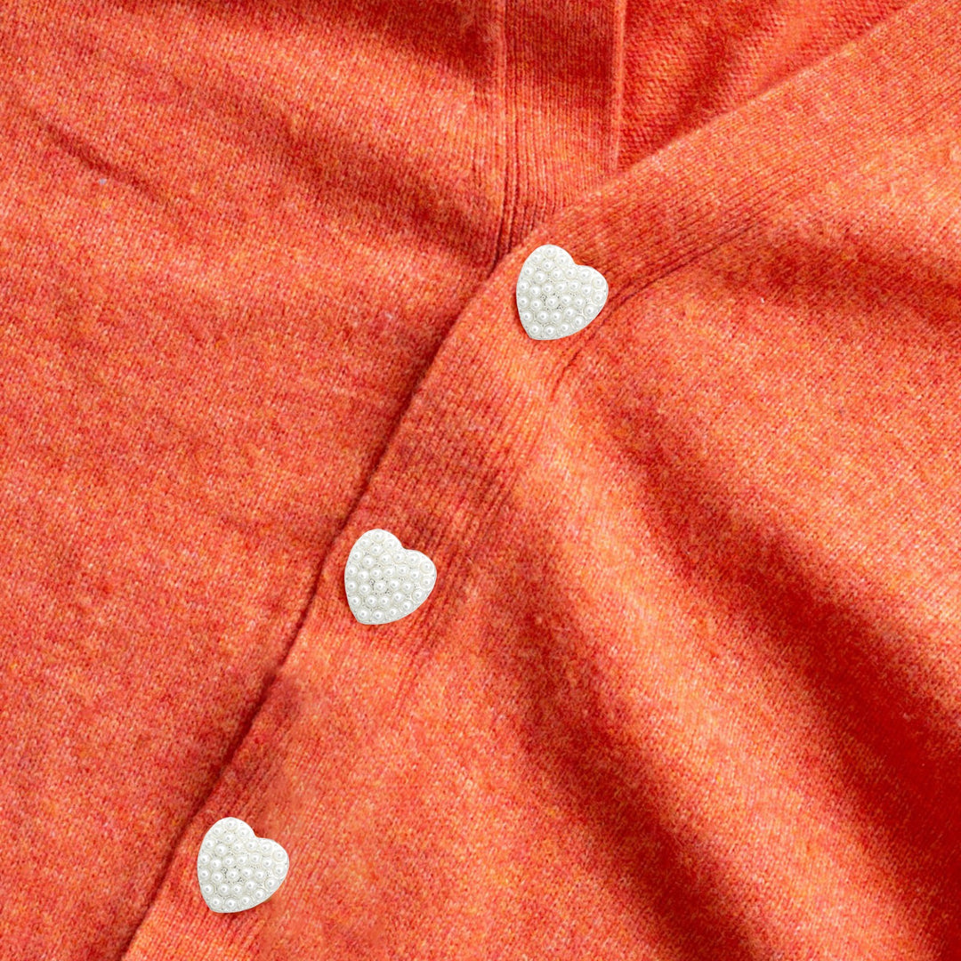 Heart Style Pearl Metal Buttons | 17mm(27L)